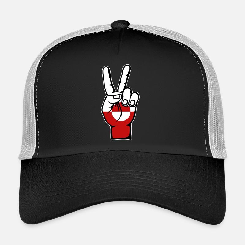 Symbole de paix du drapeau du Groenland utilisé Casquette trucker 
