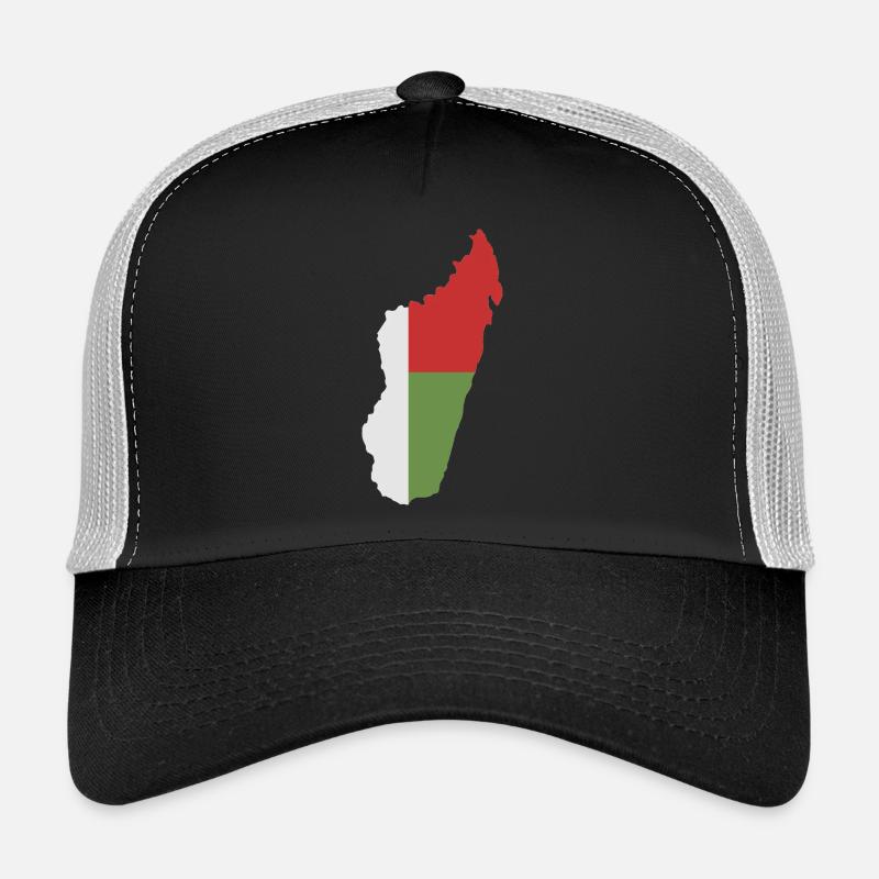 Carte de Madagascar avec drapeau Casquette trucker 