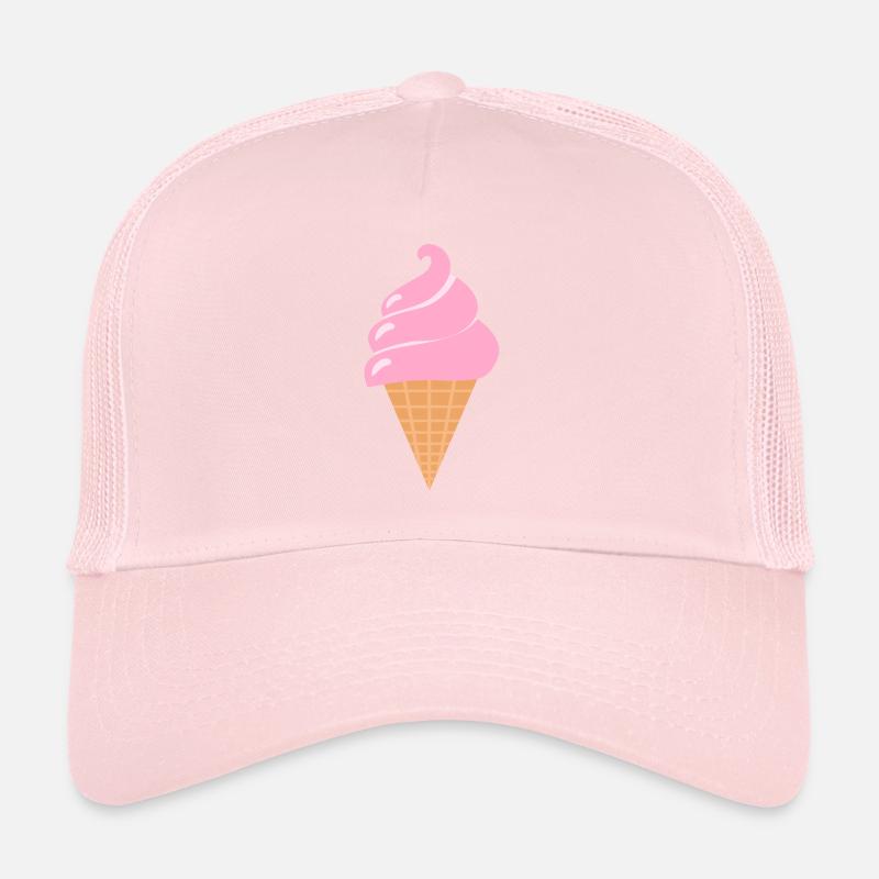 Glaces douces - Crème glacée rose d’été Casquette trucker 