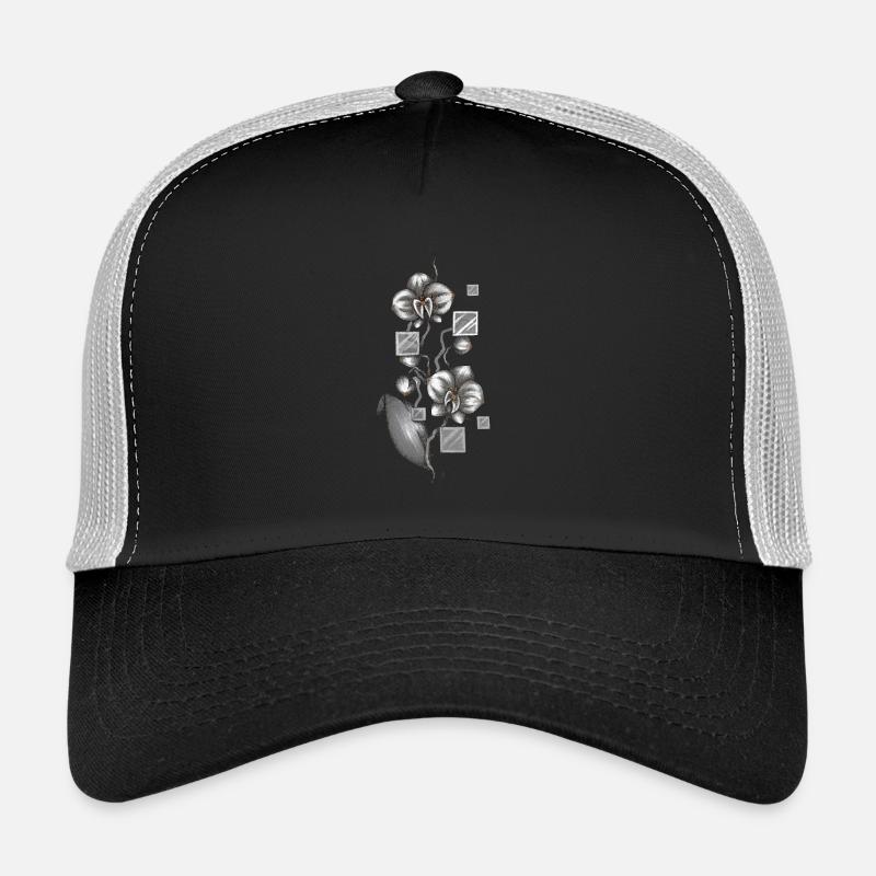 Orchidee - Trucker Cap - Schwarz/Steingrau