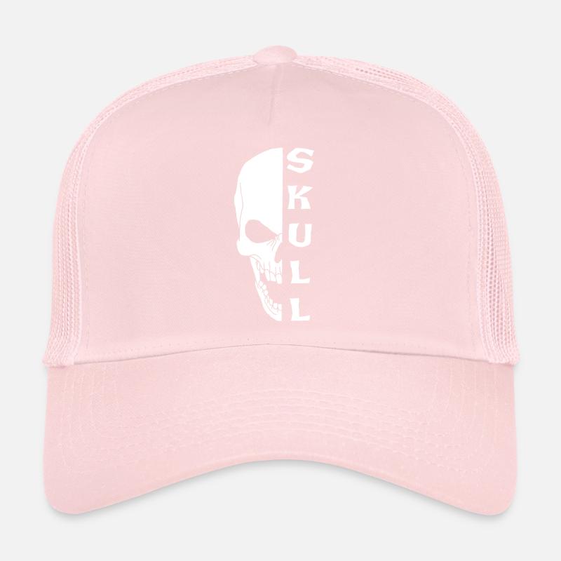 Le crâne blanc Casquette trucker 