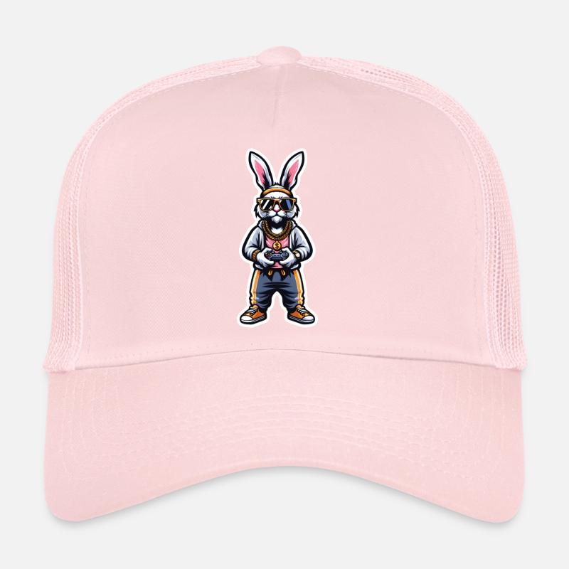 Cooler Gamer Hase Mit Sonnenbrille Trucker Cap