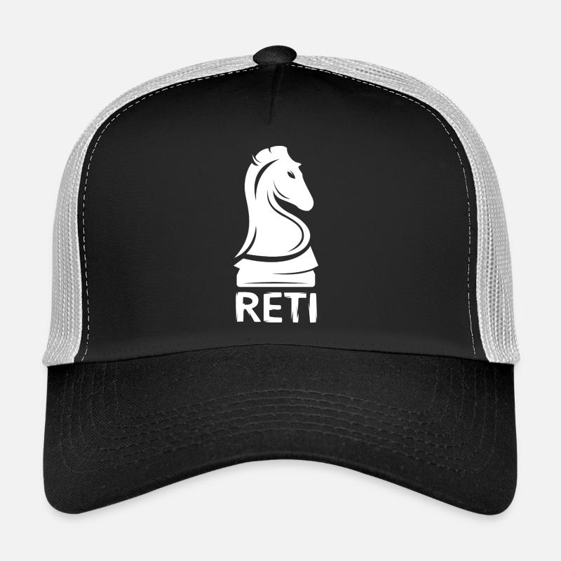 Chevalier d’ouverture d’échecs Reti - Logo du cheval d’échecs Casquette trucker 