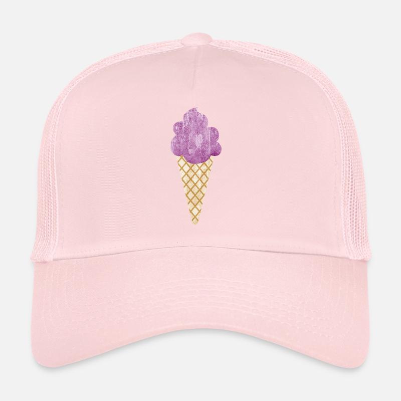 Eiscreme Icecream Eis Waffel Eiskrem Eisdiele lila Trucker Cap