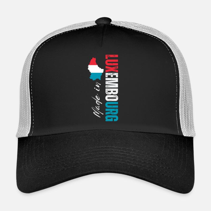 Made in Luxembourg, vertical design Trucker Cap