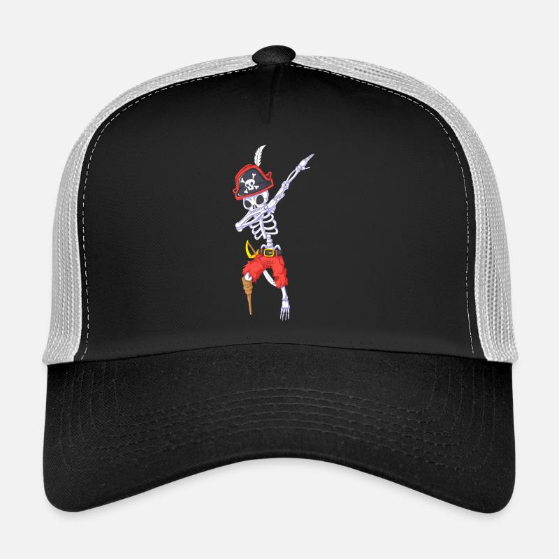 Dabbing Pirate Squelette Halloween Casquette trucker 