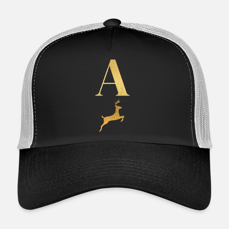 Lettre a cerf doré - idée cadeau Casquette trucker 
