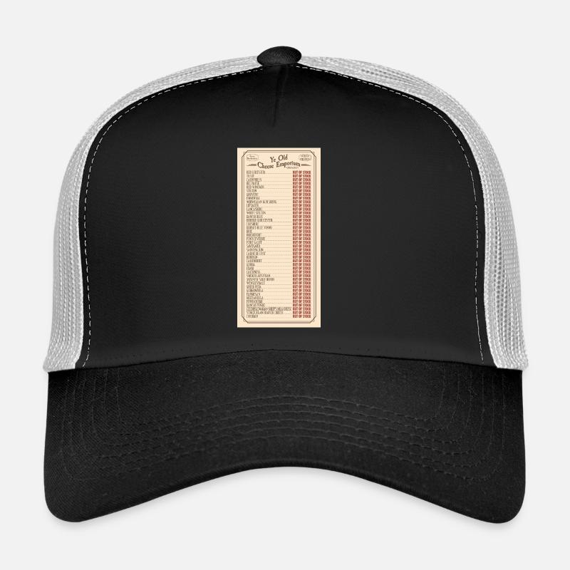 Ye Olde Cheese Emporium Sketch - Trucker Cap - black/stone grey