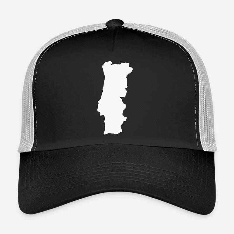 Silhouette de contour géographique - Casquette trucker  - noir/gris pierre