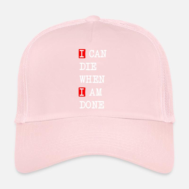 Mourir quand j’aurai fini – design sombre et statement Casquette trucker 