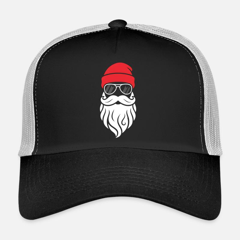 Cooler Santa Bart Design Weihnachtsmann Hipster Trucker Cap