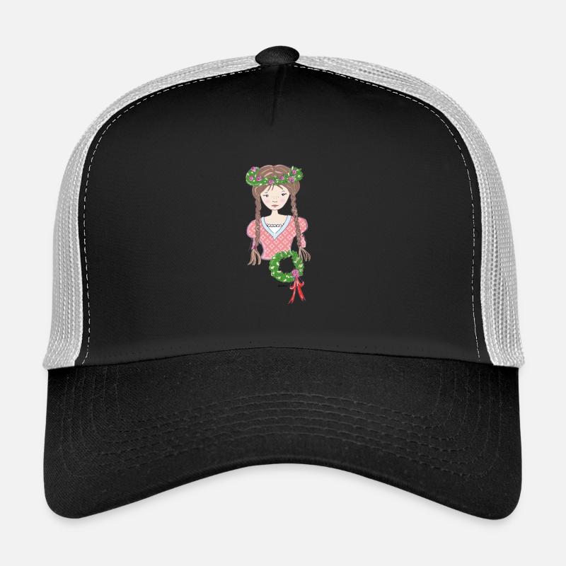 La fille de fleur brun Moyen Age Casquette trucker 