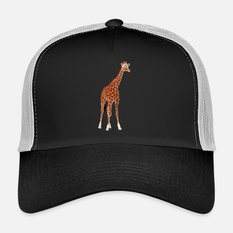 girafe - Casquette trucker  - noir/gris pierre