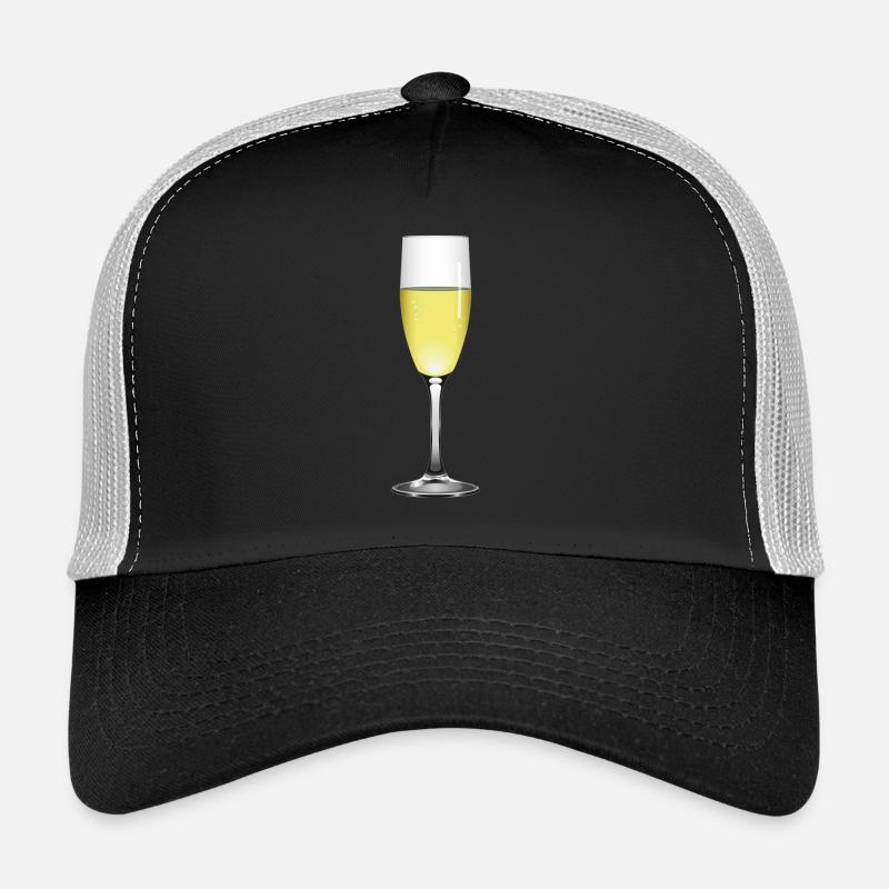 Glass with sparkling wine Trucker Cap