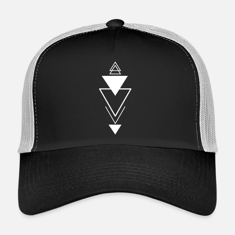 Symbole triangulaire (blanc) Casquette trucker 