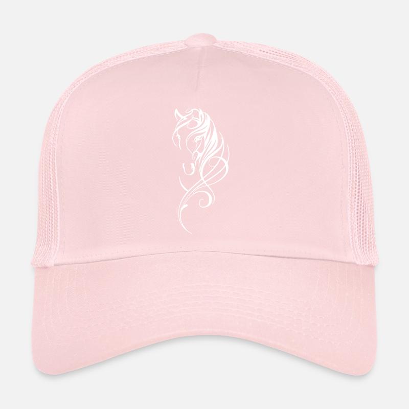 Cheval abstrait blanc Casquette trucker 
