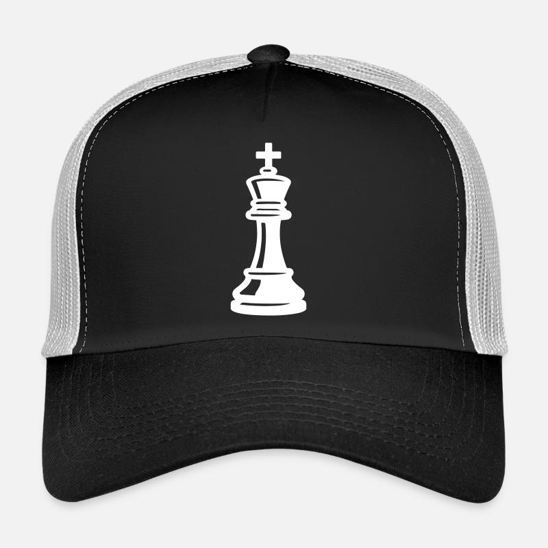 Schach König - Trucker Cap - Schwarz/Steingrau