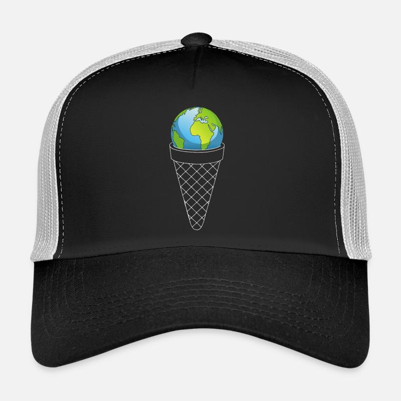 Planète Terre et crème glacée Trucker Cap