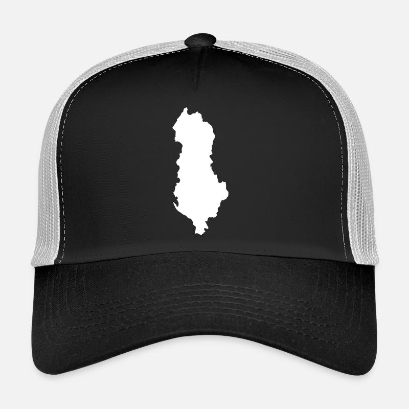 Argentinien-Karte Silhouette Tee - Trucker Cap - Schwarz/Steingrau