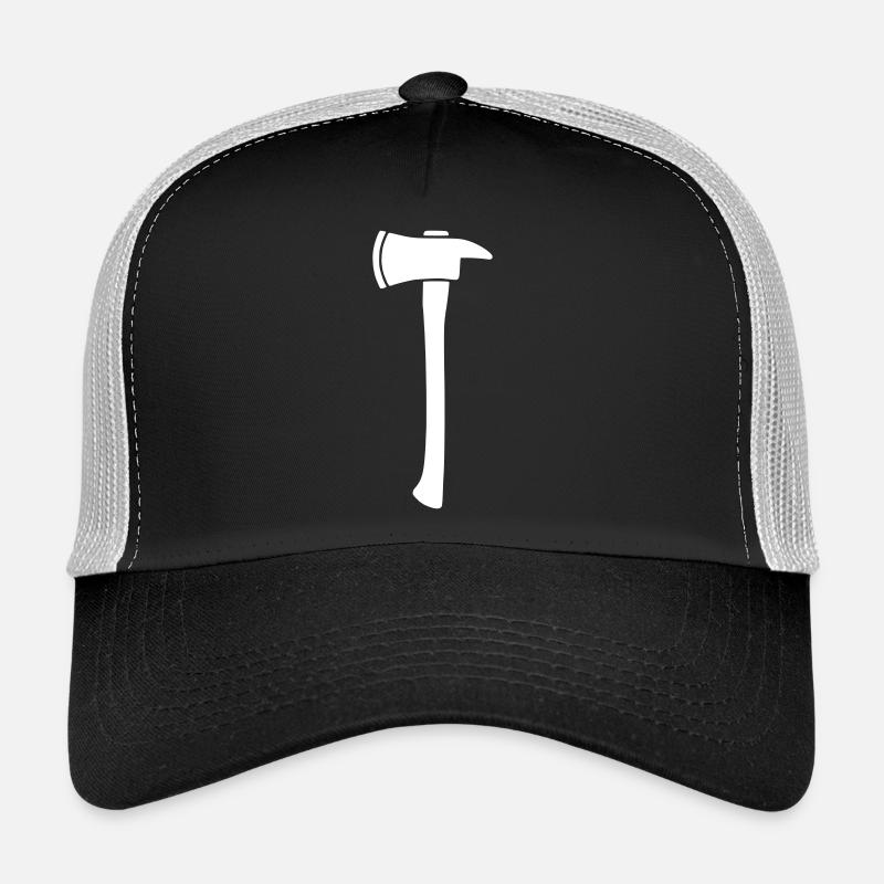 Vecteur de silhouette de la hache de pompier Casquette trucker 