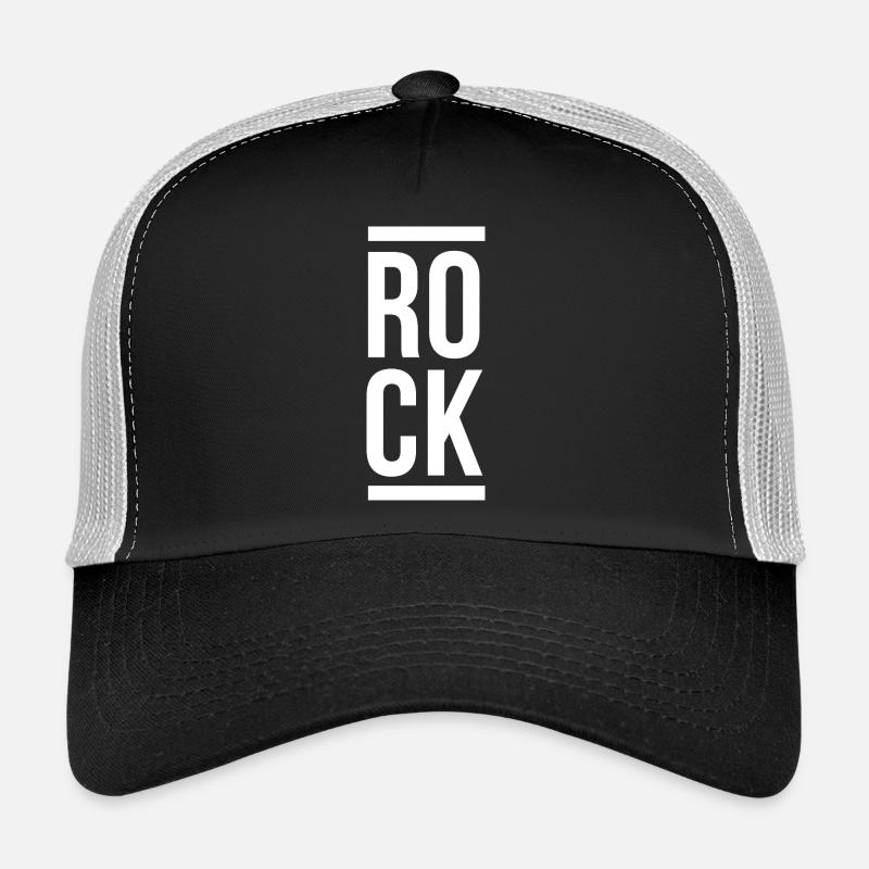 Typographie verticale Rock Bold Casquette trucker 