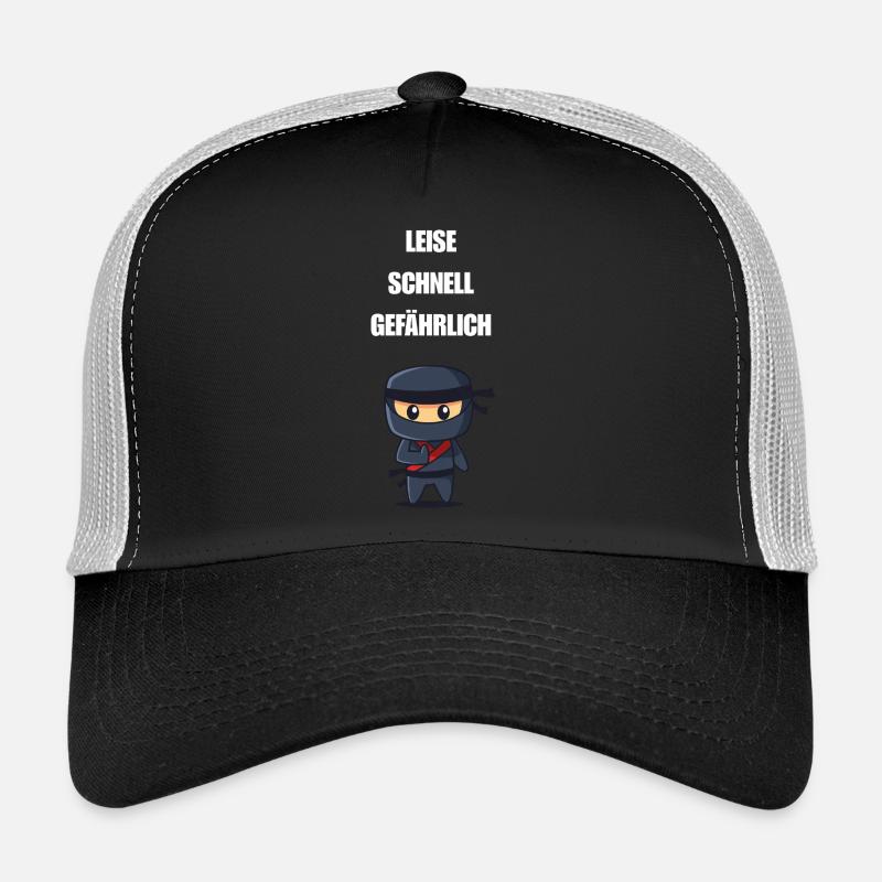 Leise Schnell Gefährlich Ninja - Trucker Cap - Schwarz/Steingrau