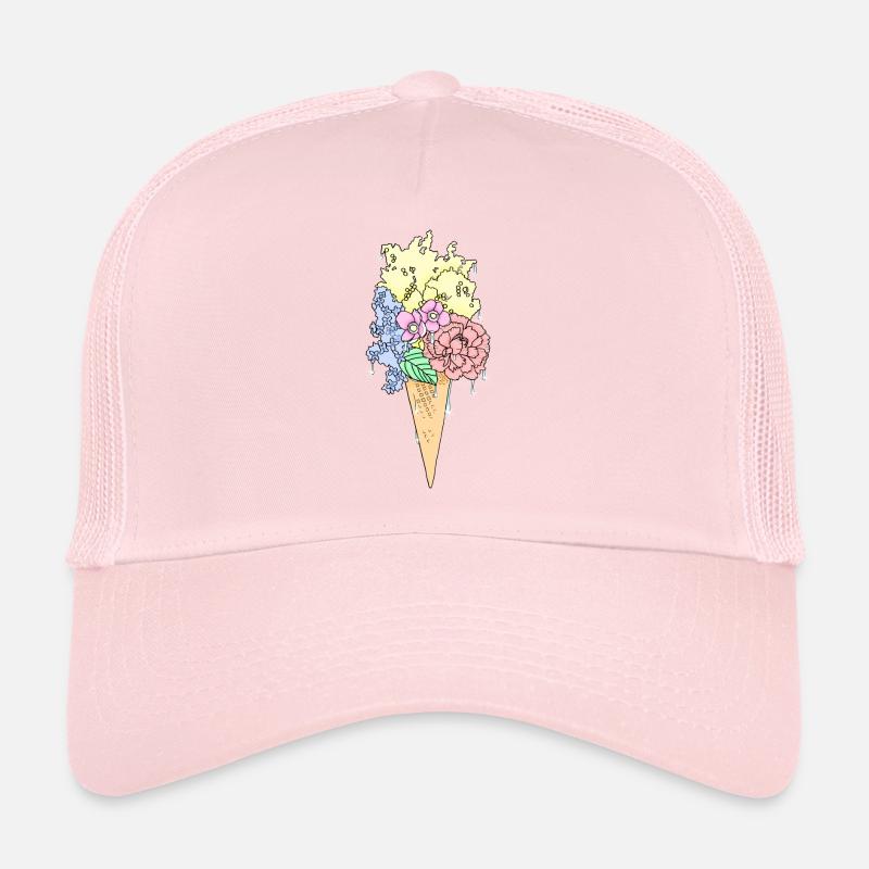 Glace aux fleurs Casquette trucker 