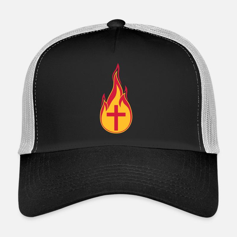 feu flammes chaud brûlé brûlé torche loder Casquette trucker 