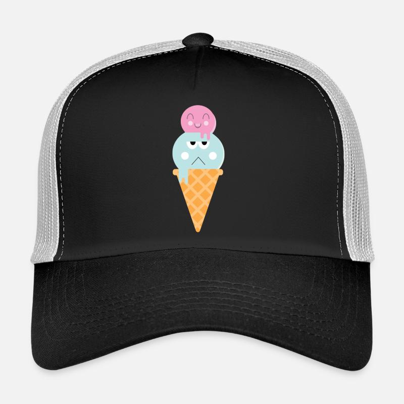Eis glücklich sauer - Trucker Cap - Schwarz/Steingrau