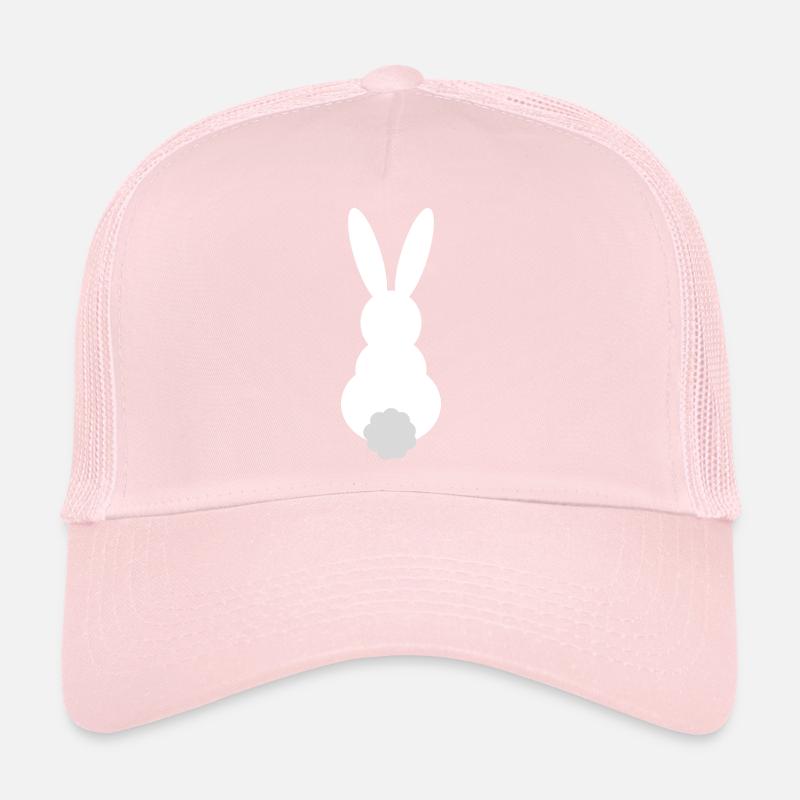 Silhouette de lapin avec une queue duveteuse Casquette trucker 