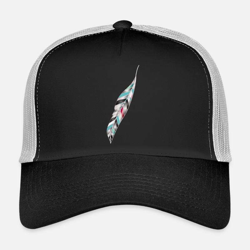Kunstvolle Vogel Feder im Ethno Stil Trucker Cap