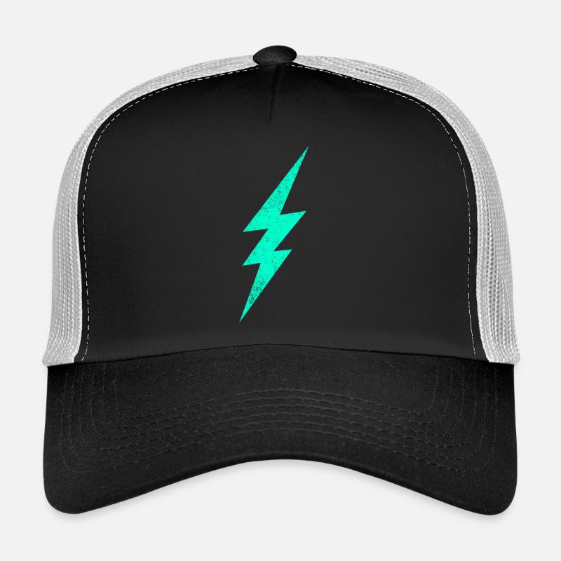 Graphique flash électrique sur l’intérieur H tendance - Casquette trucker  - noir/gris pierre