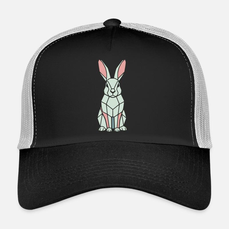 Geometrischer Hase Low Poly Modern Trucker Cap