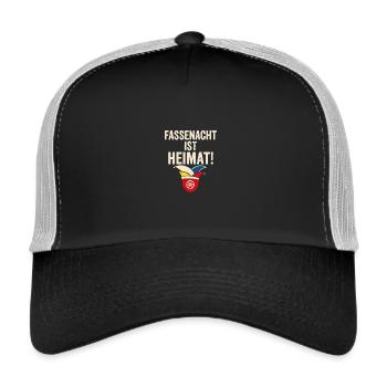Fassenacht ist Heimat! – Mainz im Herzen - Trucker Cap - Schwarz/Steingrau - Vorne