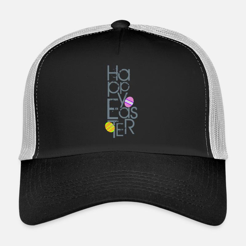 Joyeuses Pâques - Casquette trucker  - noir/gris pierre