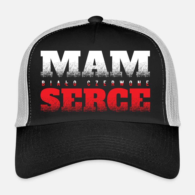 Polen - czerwone serce Trucker Cap