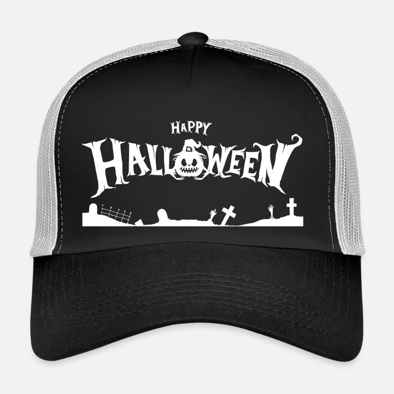Fröhliches Halloween - Trucker Cap - Schwarz/Steingrau