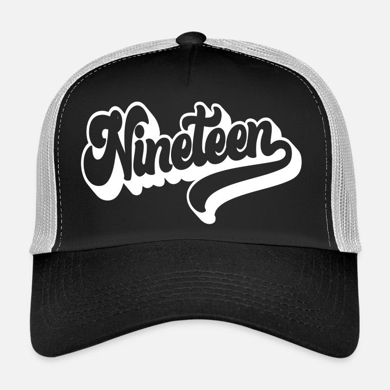 Dix-neuf 19e anniversaire garçons filles 19 ans Casquette trucker 