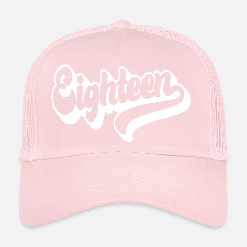 Dix-huit 18e anniversaire garçons filles 18 ans Casquette trucker 