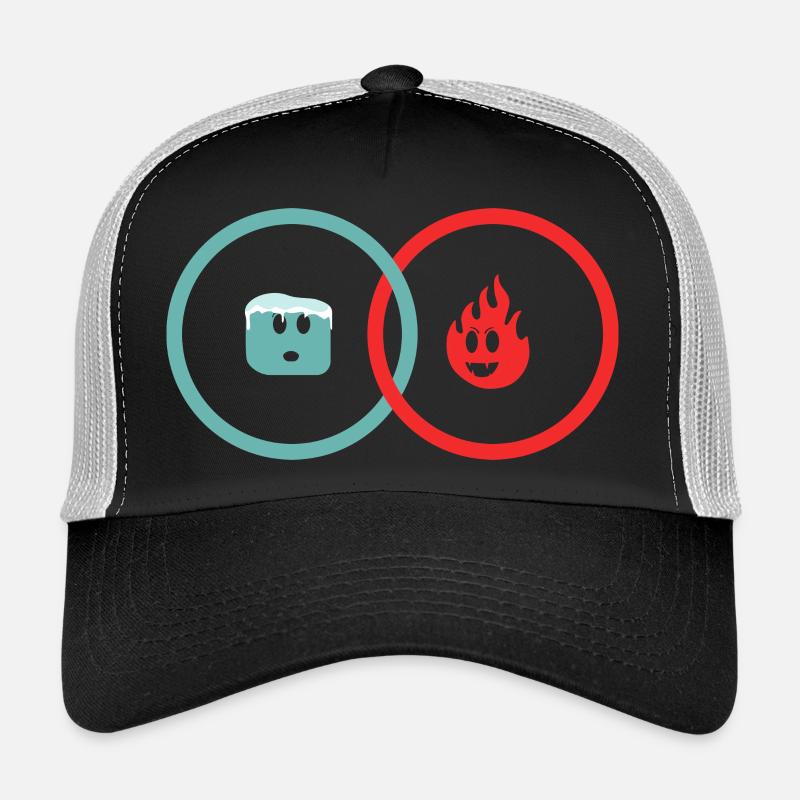 Alchimie - Feu et Glace - Casquette trucker  - noir/gris pierre