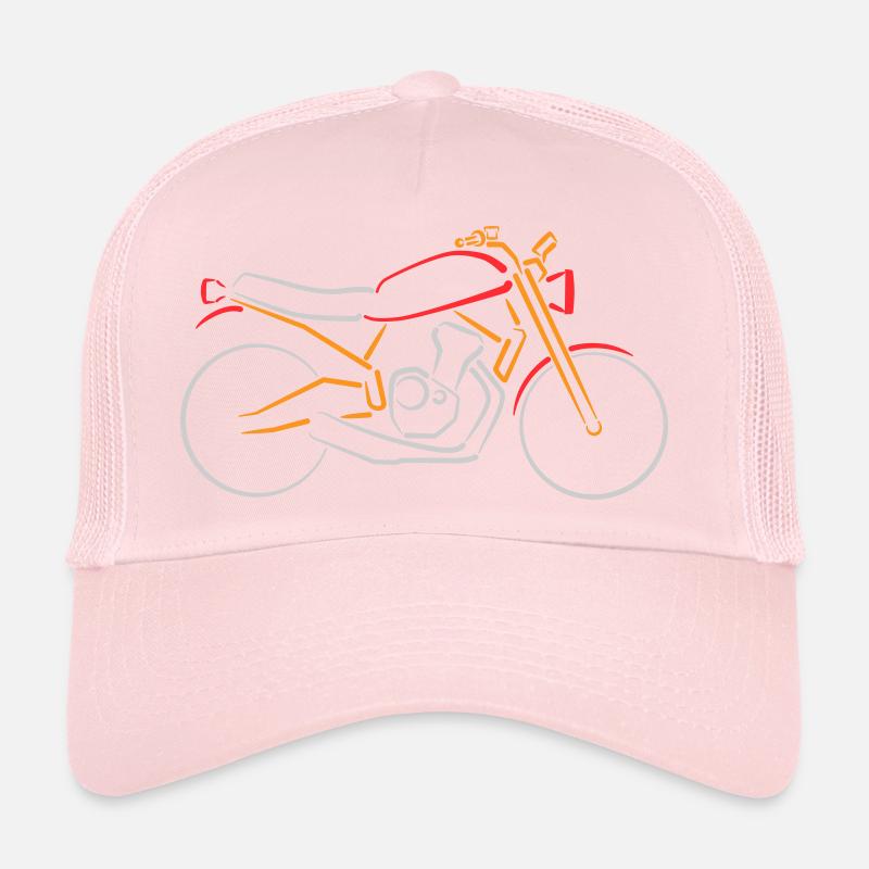 Moto Classique Bike Contours Multicolore Casquette trucker 