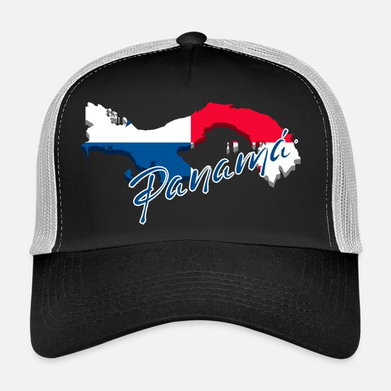 Drapeau du Panama, carte drapeau du Panama Casquette trucker 