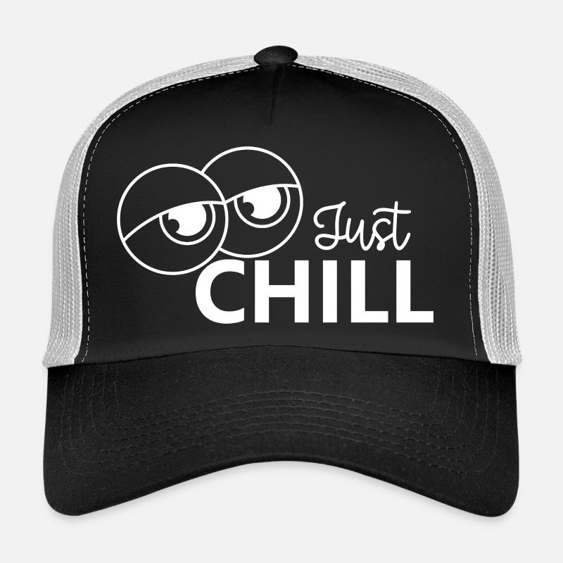 Just Chill / Just Relaxed - Trucker Cap - Schwarz/Steingrau