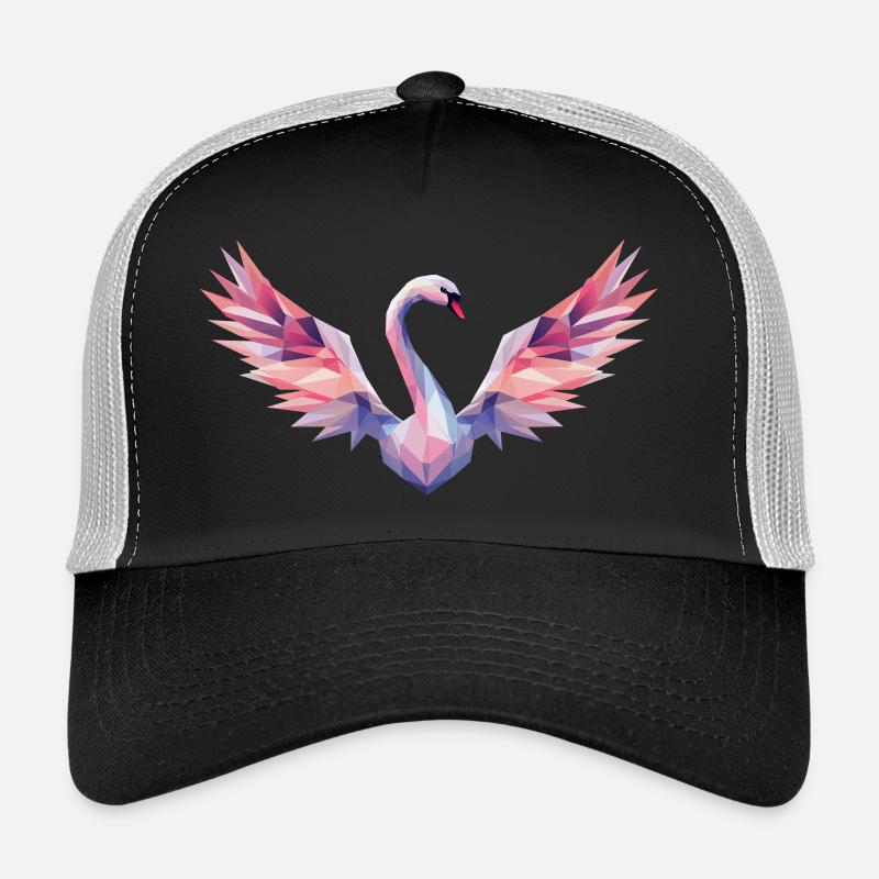 Geometrischer Schwan mit Farbverlauf Trucker Cap