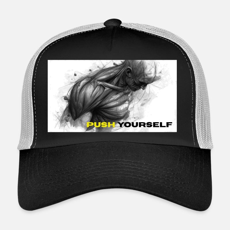 Strong Self Motivation Illustration - Trucker Cap - black/stone grey
