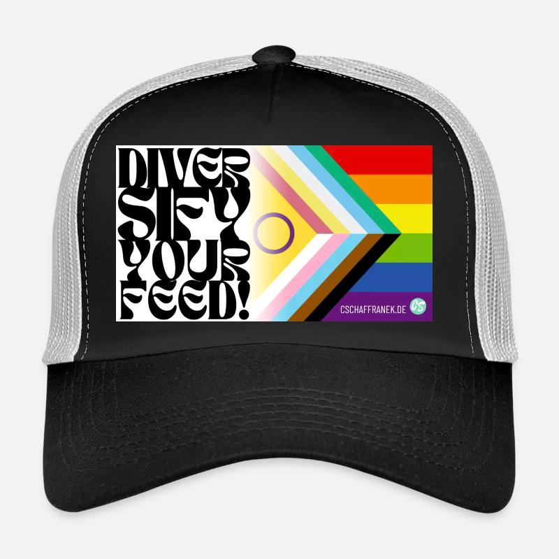 🌈♿ Pride & Disability – Including Flag - Trucker Cap - black/stone grey