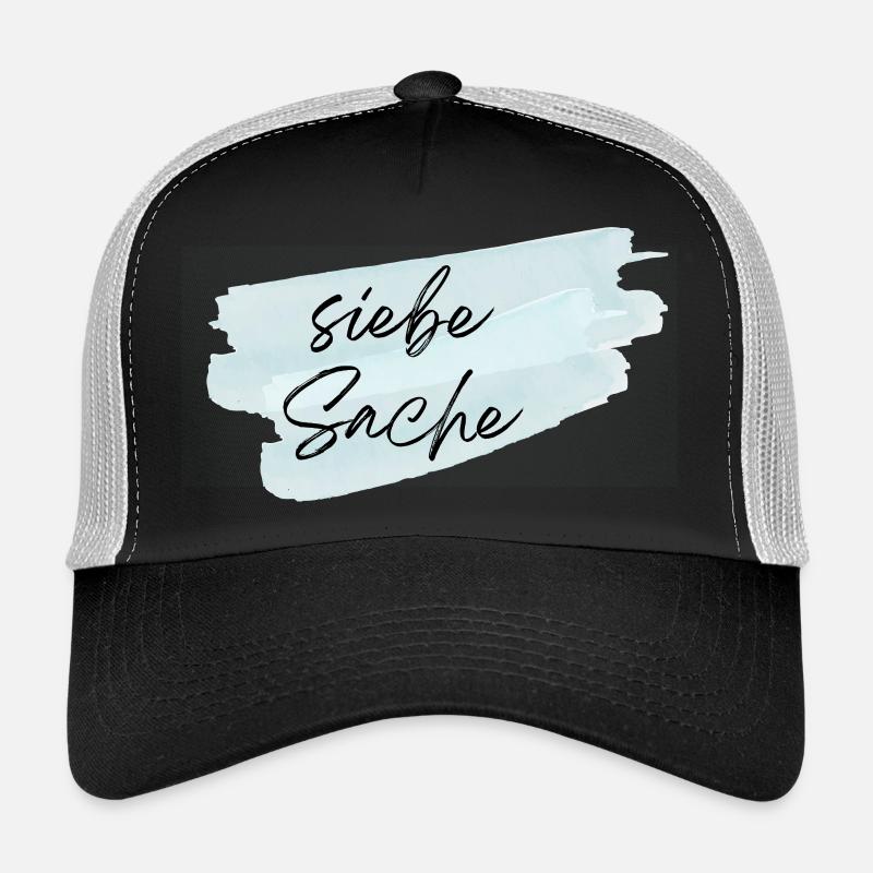 seventh thing - Trucker Cap - black/stone grey