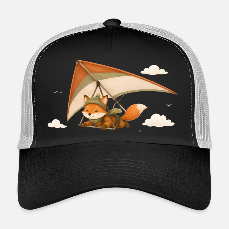 Flying Fox Cartoon Motif Trucker Cap