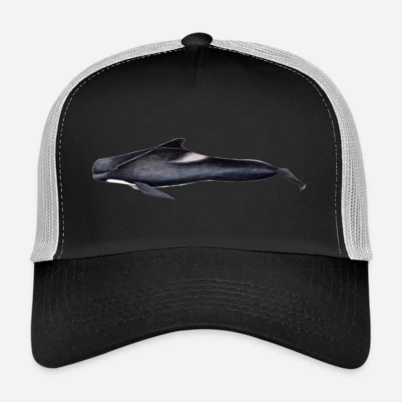 baleine pilote - baleine pilote - globicéphale noir - Casquette trucker - noir/gris pierre