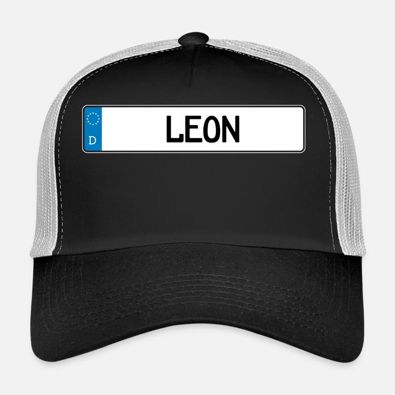 Leon Namensschild Geschenk Trucker Cap
